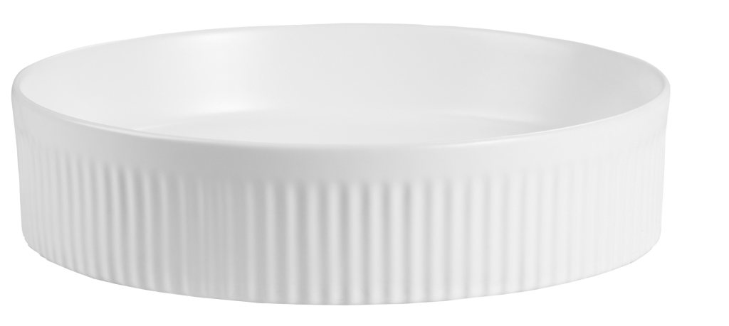 Aimee Above Counter Basin Matte White - BAS-FL41-10-MW