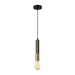 Buy Mini Pendants Australia Interior Vertical Plate Tube 1 Light Pendant Matt Black / Antique Brass - GOLDA2