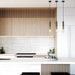 Buy Mini Pendants Australia Interior Vertical Plate Tube 1 Light Pendant Matt Black / Antique Brass - GOLDA2