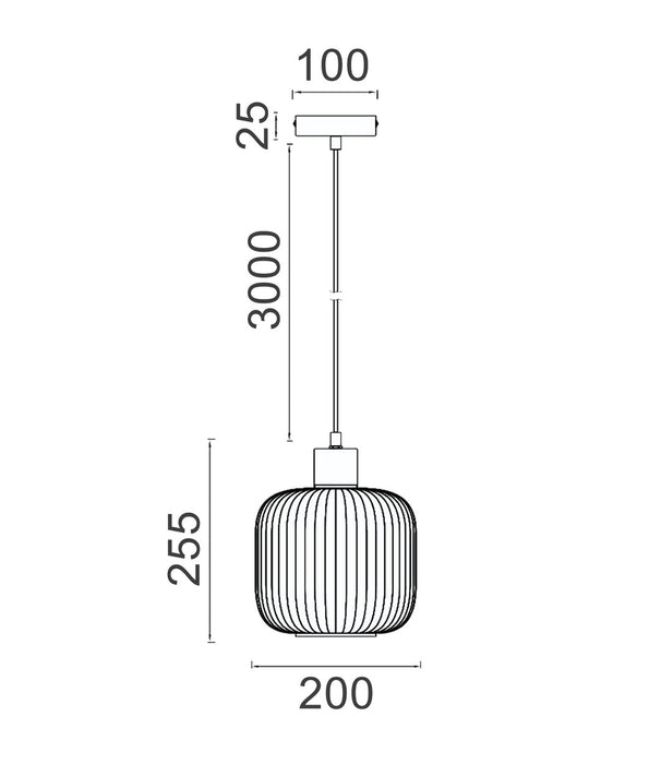 Gomitas Pendant Light Smokey Black - GOMITAS3