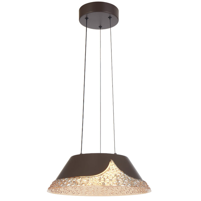 Halifax 350mm LED Pendant Light 15W 3CCT Bronze & Amber - HALIFAX PE35-BZ