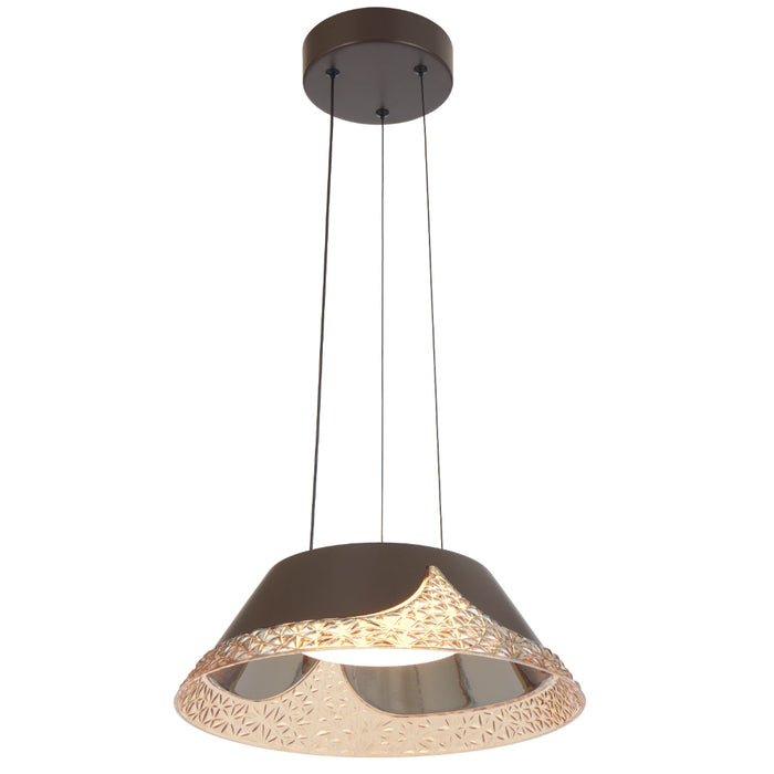 Halifax 350mm LED Pendant Light 15W 3CCT Bronze & Amber - HALIFAX PE35-BZ