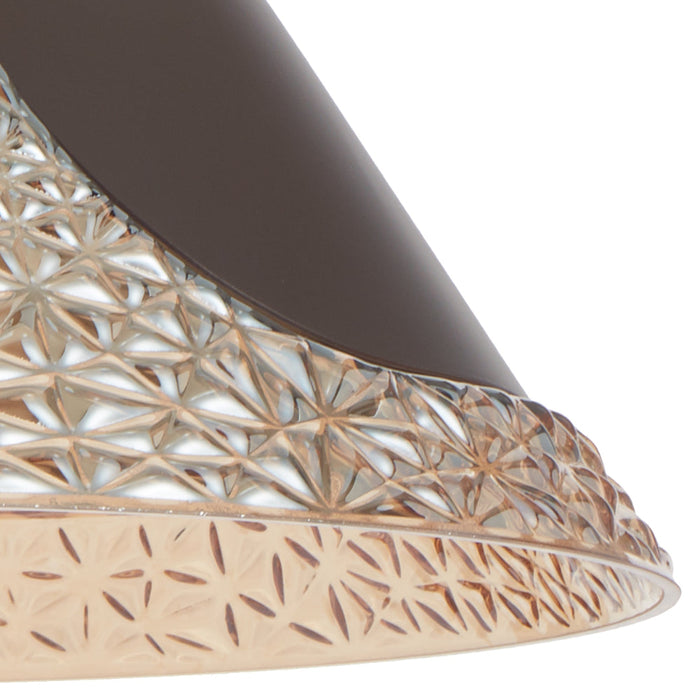 Halifax 350mm LED Pendant Light 15W 3CCT Bronze & Amber - HALIFAX PE35-BZ
