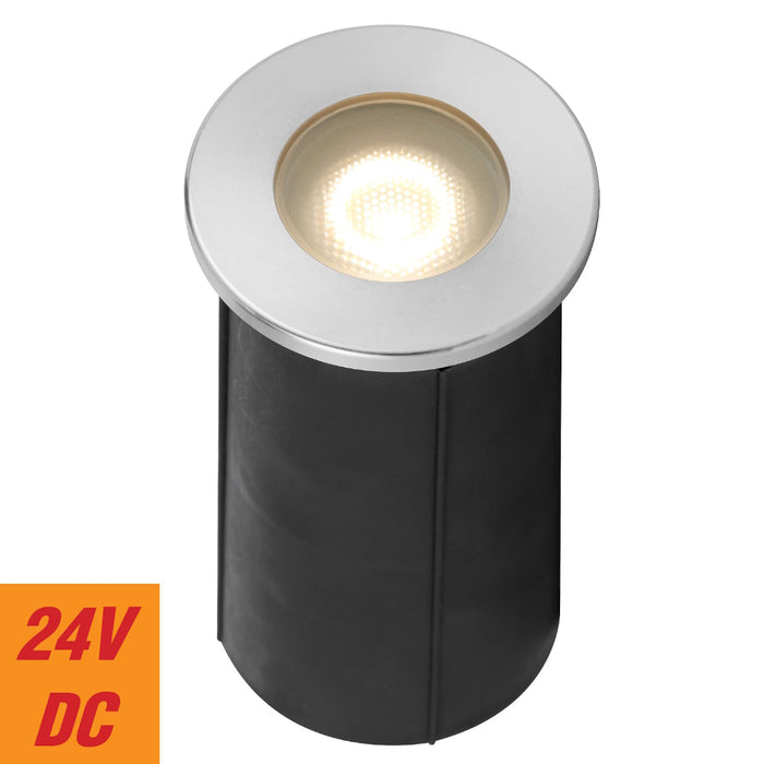 Halon LED Inground Light 24V 1W 3000K  Stainless Steel - HALON G1-SS324