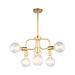 Buy Pendant Lights Australia HEXA Modern Abstract 6 Light Pendant Gold - HEXA2