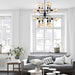 Buy Pendant Lights Australia HEXADE Modern Abstract 16 Light Pendant Black - HEXADE1