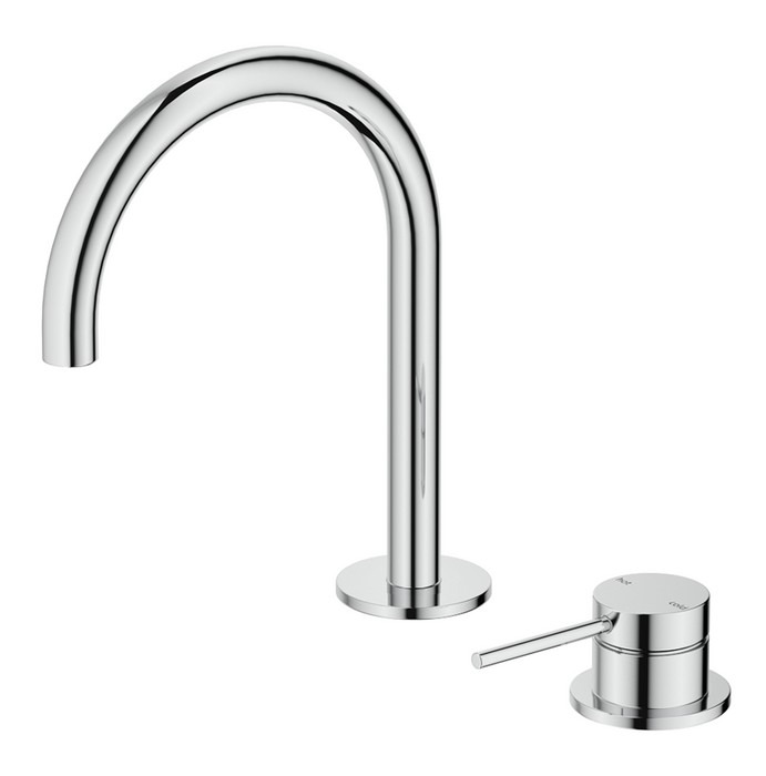 Mica Gooseneck Hob Basin Mixer Set Chrome - HSB-5-CP