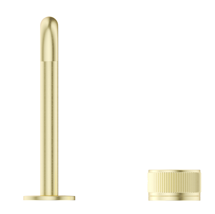 Mica Fluted Soft-Square Hob Basin Mixer Set French Gold - HSB-6-NR-R90-FG