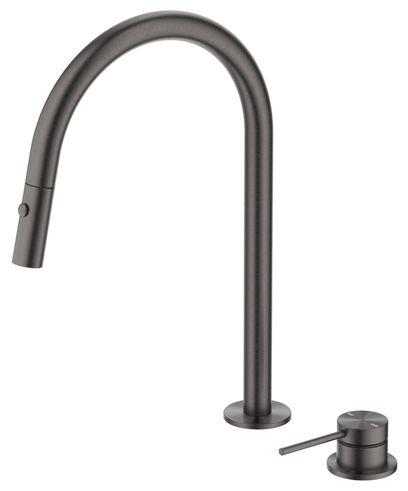 Mica Pull-Out Hob Mixer Set Gunmetal - HSK-5-PO-GM
