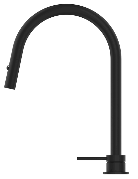 Mica Pull-Out Hob Mixer Set Black - HSK-5-PO-BLK