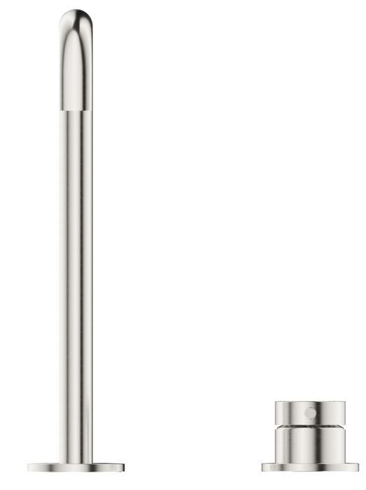 Mica Soft-Square Hob Sink/Basin Mixer Set Brushed Nickel - HSK-5-R90-BN
