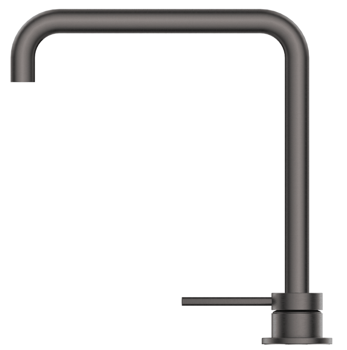 Mica Soft-Square Hob Sink/Basin Mixer Set Gunmetal - HSK-5-R90-GM