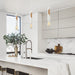 Buy Mini Pendants Australia IDA Interior Tube 1 Light Pendant White With Blonde Wood - IDA2
