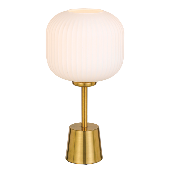Buy Table Lamps Australia Bobo 1 Light Table Lamp 200mm Antique Gold, Opal Matt - BOBO TL-AG+OP