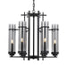 Buy Chandeliers Australia Burgess 6 Light Pendant Black, Smoke - BURGESS PE06-BK
