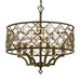 Buy Pendant Lights Australia Mimosa Round 6 Light Pendant Mocha & Amber, Clear Crystals - MIMOSA PE61-MC