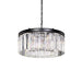 Buy Pendant Lights Australia Serene 6 Light Pendant 600mm Antique Black & Crystals - SERENE PE06-BK