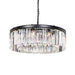 Buy Pendant Lights Australia Serene 8 Light Pendant 800mm Antique Black & Crystals - SERENE PE08-BK