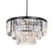 Buy Pendant Lights Australia Serene 16 Light Pendant 800mm Antique Black & Crystals - SERENE PE16-BK