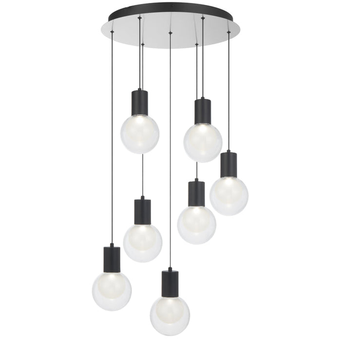 Invar LED Pendant 40W 4000K Black & Nickel Matt - INVAR PE7-NKCL