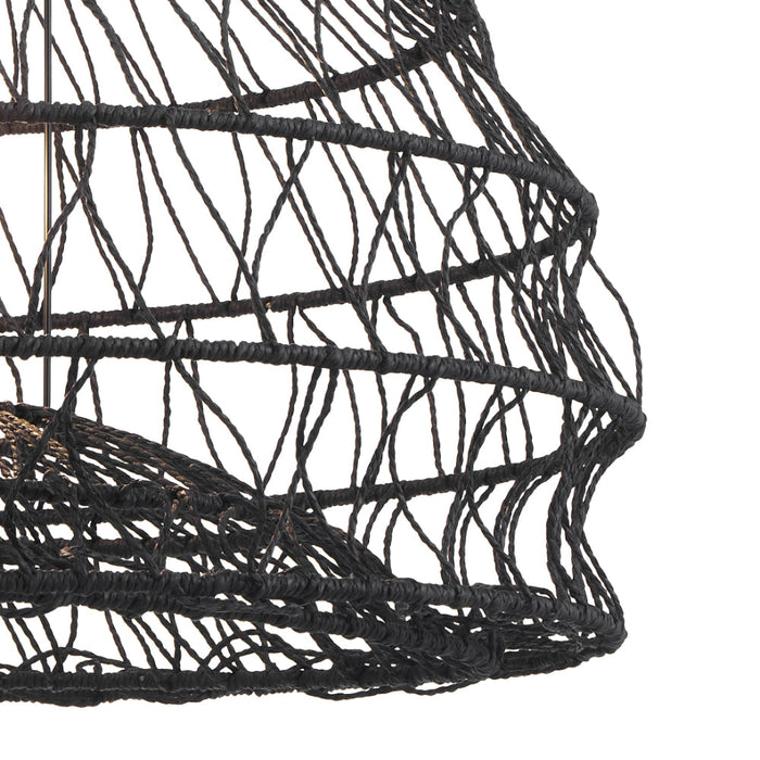 Ivalo 450mm Pendant Light Black - IVALO PE45-BK