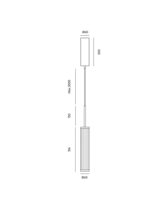 Ison LED Pendant Light Matte Brass - ARO.C1298/1/ORO