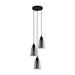 Buy Cluster Pendants Australia Interior Ellipse Glass Shape 3 Light Cluster Pendant Black Smoke - JEREZ2X3R