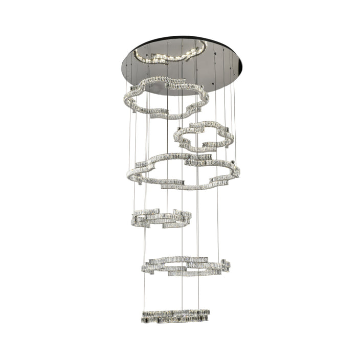 Jura 6 Tier LED Pendant 360W TRI Colour Chrome - JURA PE6T-CH3C