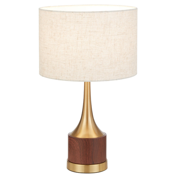 Karos Table Lamp Walnut & Antique Gold - KAROS TL-WDAG
