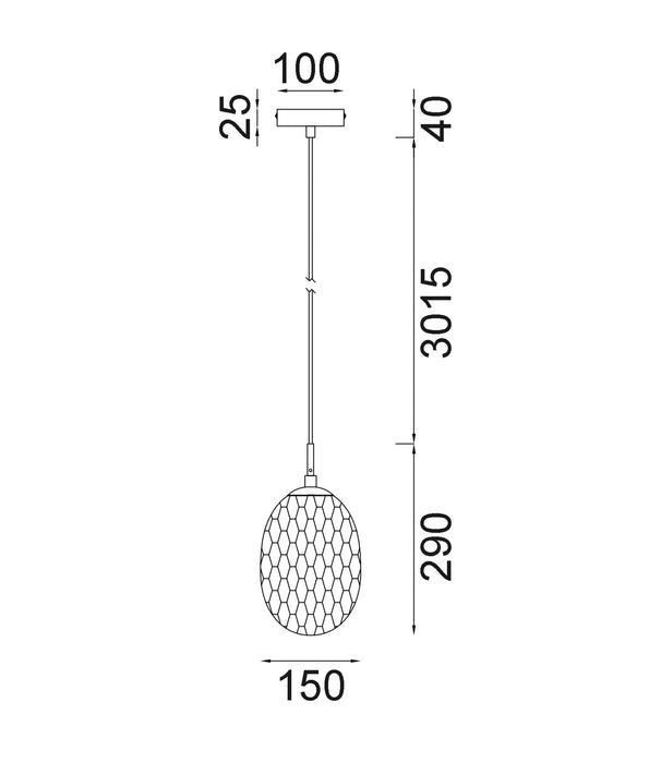 Kathal Pendant Light Blue - KATHAL3