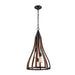 Buy Pendant Lights Australia KHALEESI Oak Dark Red Wood 3 Light Medium Pendant - KHALEESI2