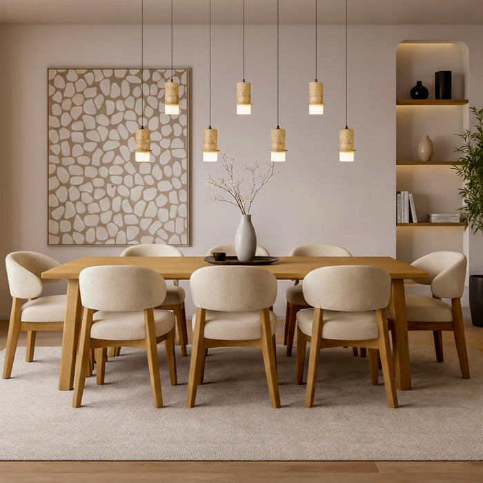 Kolisa LED 7 Light Island Pendant 42W Tri Colour Travertine - KOLISA PE7B-BE