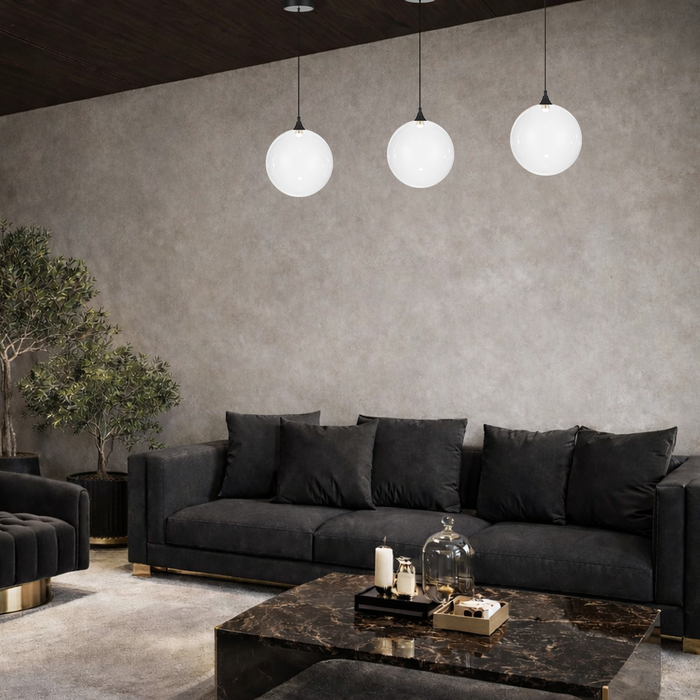 Kupla LED Pendant 4W 3000K Black & Clear - KUPLA PE1-BKCL