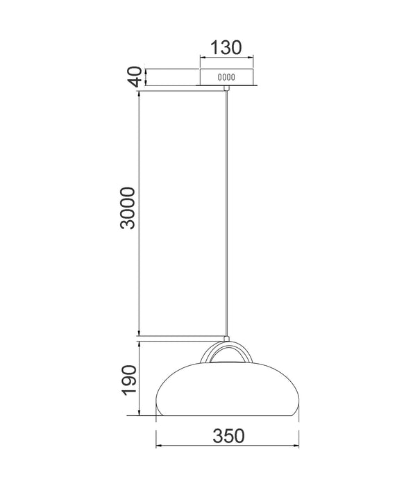 Kupol Pendant Light Metal Coffee 8W TRI Colour - KUPOL3