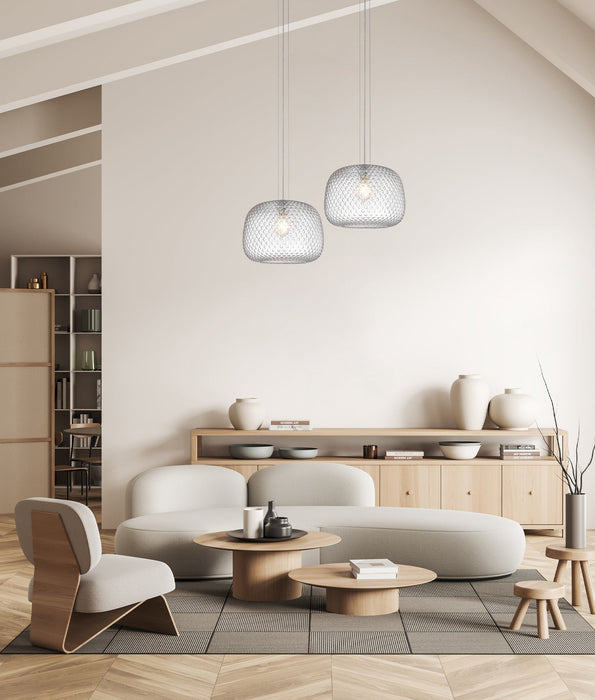 Labu Dome Glass with Segments Pendant Light Clear - LABU1