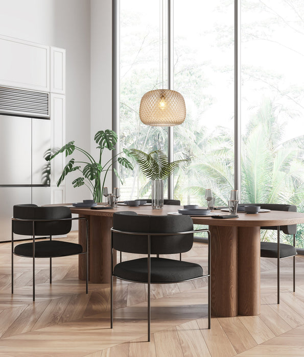 Labu Dome Glass with Segments Pendant Light Amber - LABU2