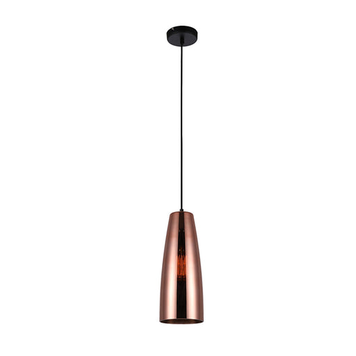Buy Mini Pendants Australia LAMINA Copper Coloured Glass 1 Light Pendant Ellipse Shape - LAMINA1
