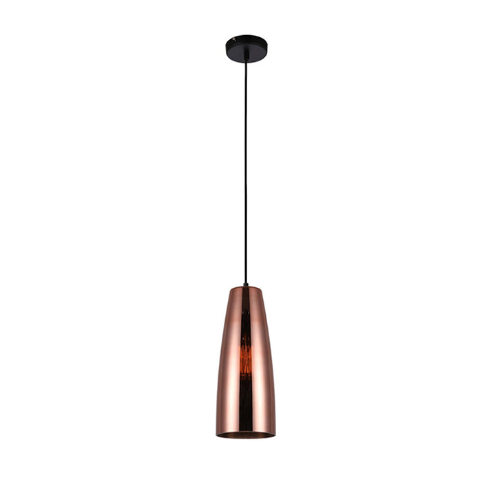 Buy Mini Pendants Australia LAMINA Copper Coloured Glass 1 Light Pendant Ellipse Shape - LAMINA1