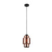 Buy Pendant Lights Australia LAMINA Copper Coloured Glass 1 Light Pendant Double Cylinder Shape - LAMINA3