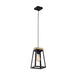 Buy Pendant Lights Australia LANTERNA Wood Trapezium 1 Light Pendant Black - LANTERNA1