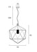 Buy Pendant Lights Australia Lazlo 1 Light Pendant 500mm Black & Clear - LAZLO PE50-BK