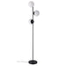 Buy Floor Lamps Australia Lilly 3 Light Floor Lamp Black Metal, Opal Glass - 48613003