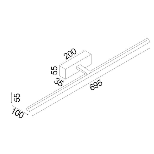 Buy Bathroom Vanity Lights Australia Linal Bathroom Vanity Light W695mm White Aluminium 3CCT - LINEAL1L