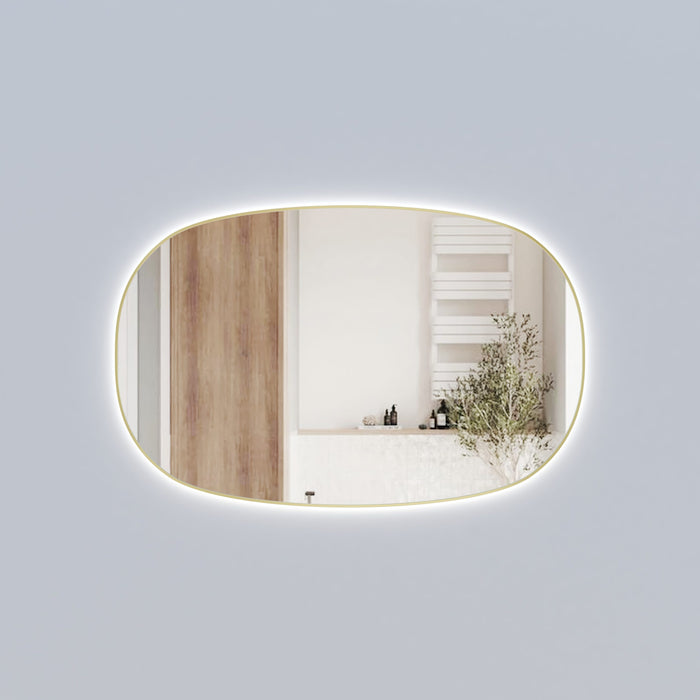 Valmont Horizontal 1400mm LED Mirror Brushed Gold - LMVAL-1400-BG