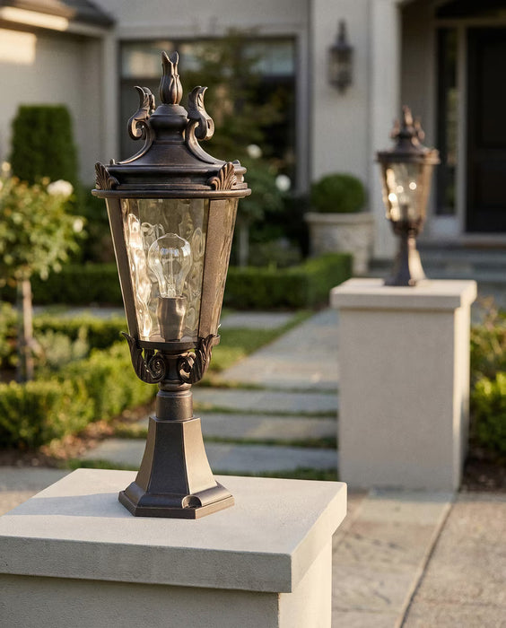 Albany Medium Pillar Mount Antique Bronze IP44 - 1000028