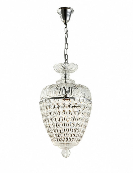 Chopin 1 Light Crystal Basket Chrome - 1000110