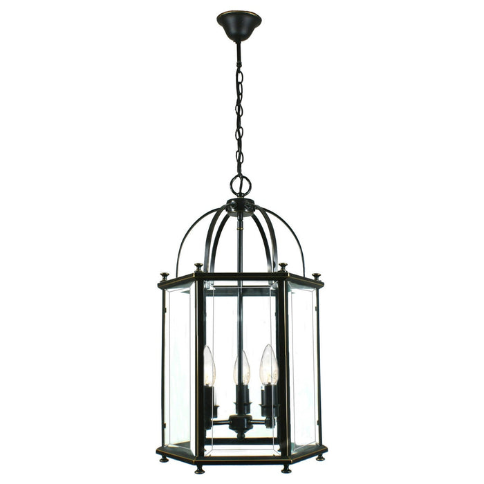 Country Medium 3 Light Lantern Bronze - 1000122
