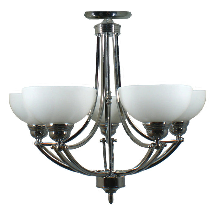 Houston 5 Light Semi-Flush Mount Chrome - 1000251