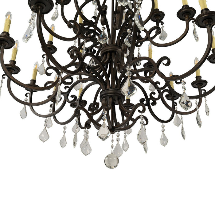 Louis 15th 24 Light Crystal Chandelier Bronze - 1000292