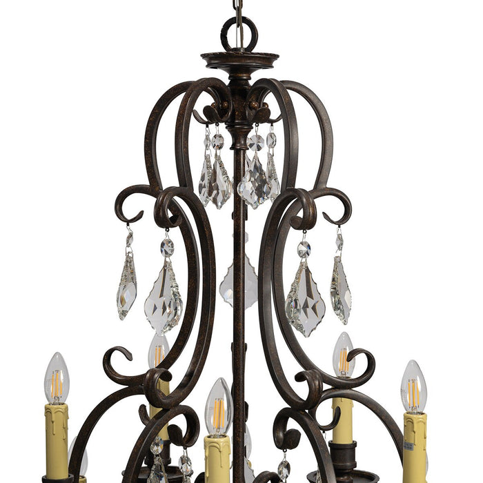 Louis 15th 15 Light Crystal Chandelier Bronze - 1000294
